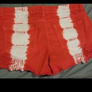 Juniors Multi-Colored Cutoff Shorts